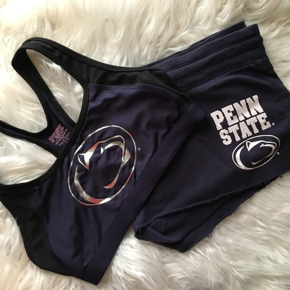 VIctorias Secret Pink Penn State Sports Bra/Shorts